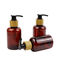Red Brown PET 8 16 32 Oz Empty Shampoo Bottles With Pump Dispenser
