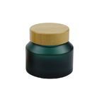 OEM 3ml 7ml Skincare Cream Jar Luxury Glass Cosmetic Jars With Bamboo Lids