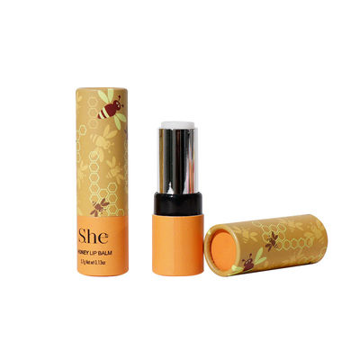 Custom Printing Lip Balm Container Concealer Empty Round Paper Lipstick Tube