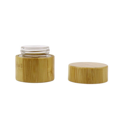Eco Friendly Bamboo Cosmetic Packaging 10g 15g 30g Cosmetic Bamboo Jar
