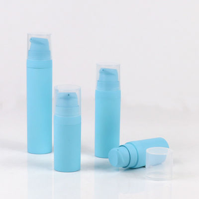 OEM Blue Airless Cosmetics Lotion Pump Bottle 3oz Face Serum Blue Bottle